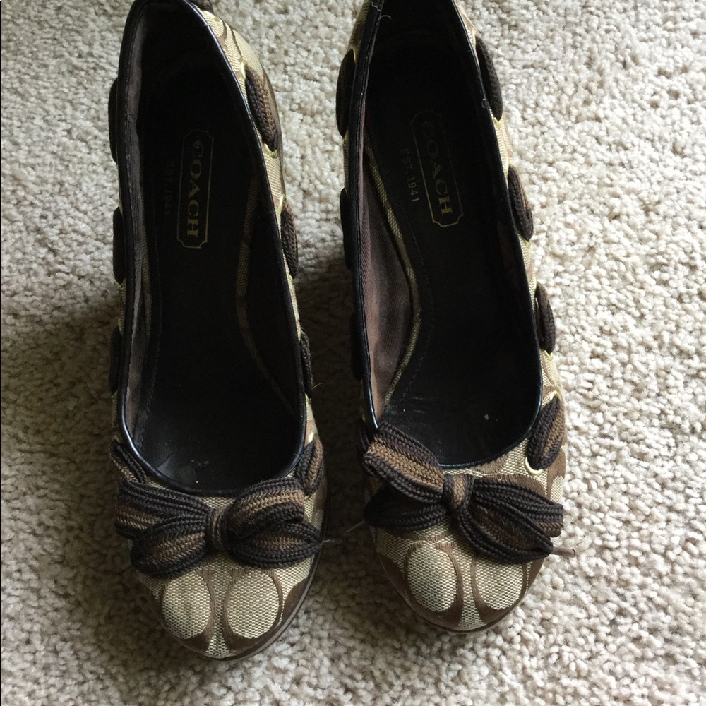 Coach wedge shoes for sale